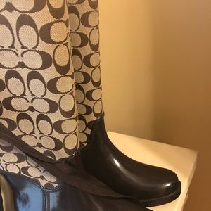 Brown Coach Rainboots